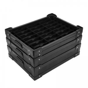 Caixas, bandejas e divisórias de papelão ondulado preto antiestático
    